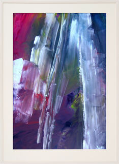 Picture "Abstract painting waterfalls" (2022) (Unique piece) by Roswitha Schumacher-Kuckelkorn