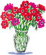 Sculpture sur pied double face "Poppies Vase" de David Gerstein