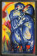 Billede "De blå hestes tårn" (1913), indrammet af Franz Marc