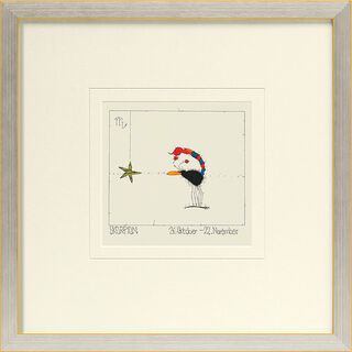 Picture "Zodiac Sign Scorpio (24.10.-22.11.)", framed
