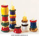 Set van 3 "Kolom Kandelaars" van Friedensreich Hundertwasser