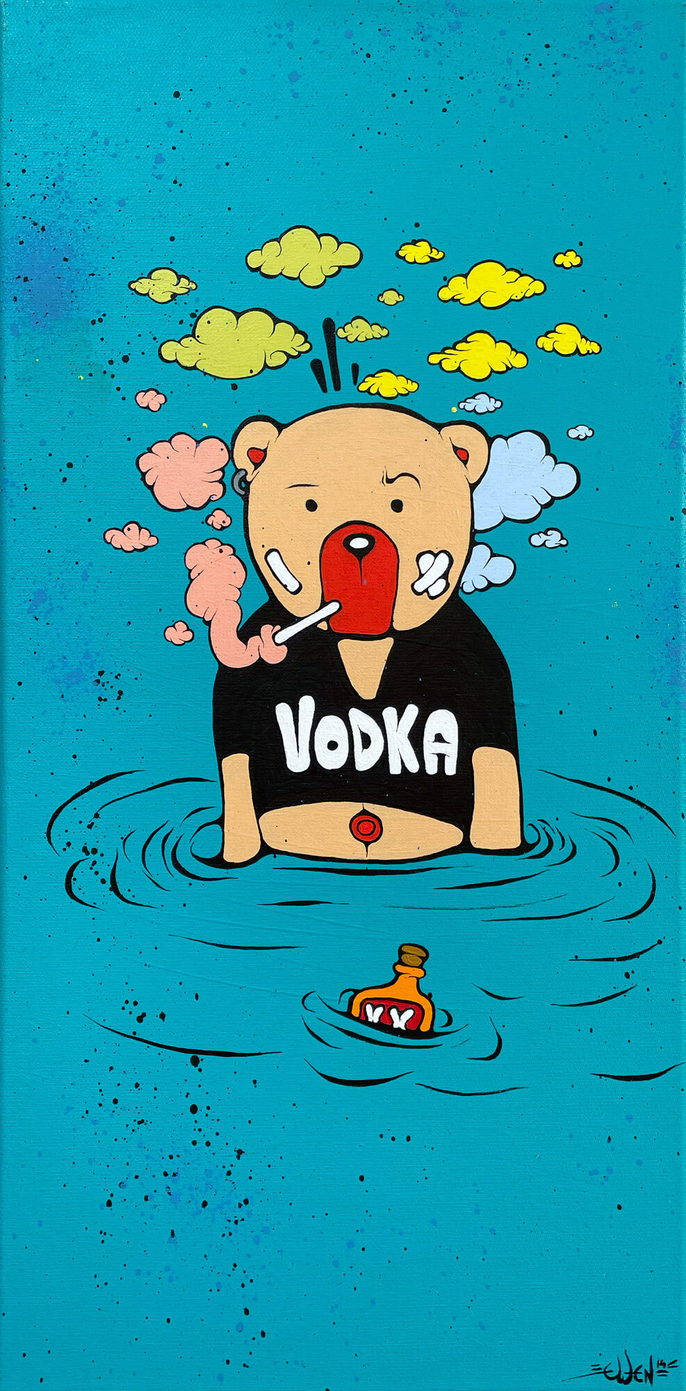 Tableau "Drowning in Vodka" (2014) (Pièce unique) von Ewen Gur