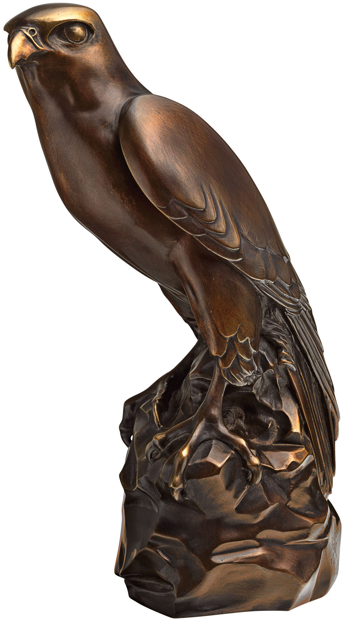 Escultura "Halcón", versión en bronce de Thomas Schöne