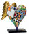 Sculptuur liefdesboodschapper "Heart's Desire" met inscriptieveld, kunstmarmer met de hand beschilderd