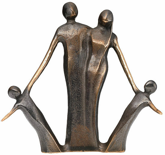 Sculpture "Due Piccolini", bronze von Kerstin Stark