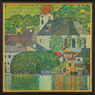 Tableau "Église à Unterach sur le lac Attersee" (1916), encadré von Gustav Klimt