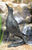 Haveskulptur "Raven, striding" (uden sten), bronze