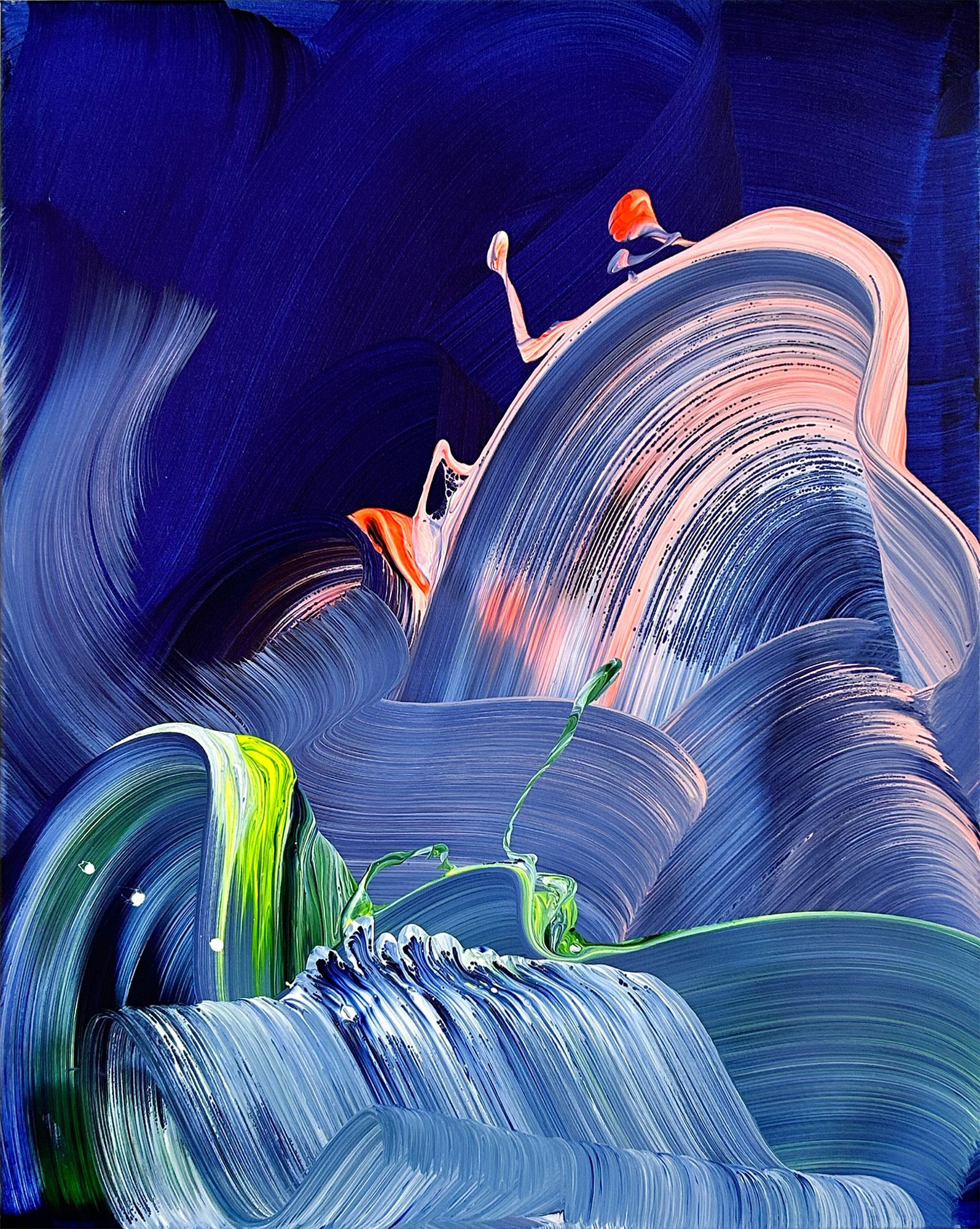 Picture "Blue inside me" (2023) (Unique piece) by Nikolaos Schizas