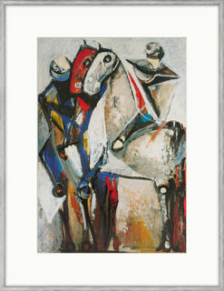 Picture "Two Riders" (around 1953), framed