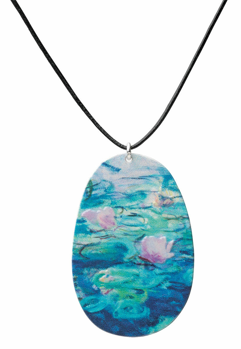 Necklace "Les Nymphéas" with leather cord by Claude Monet