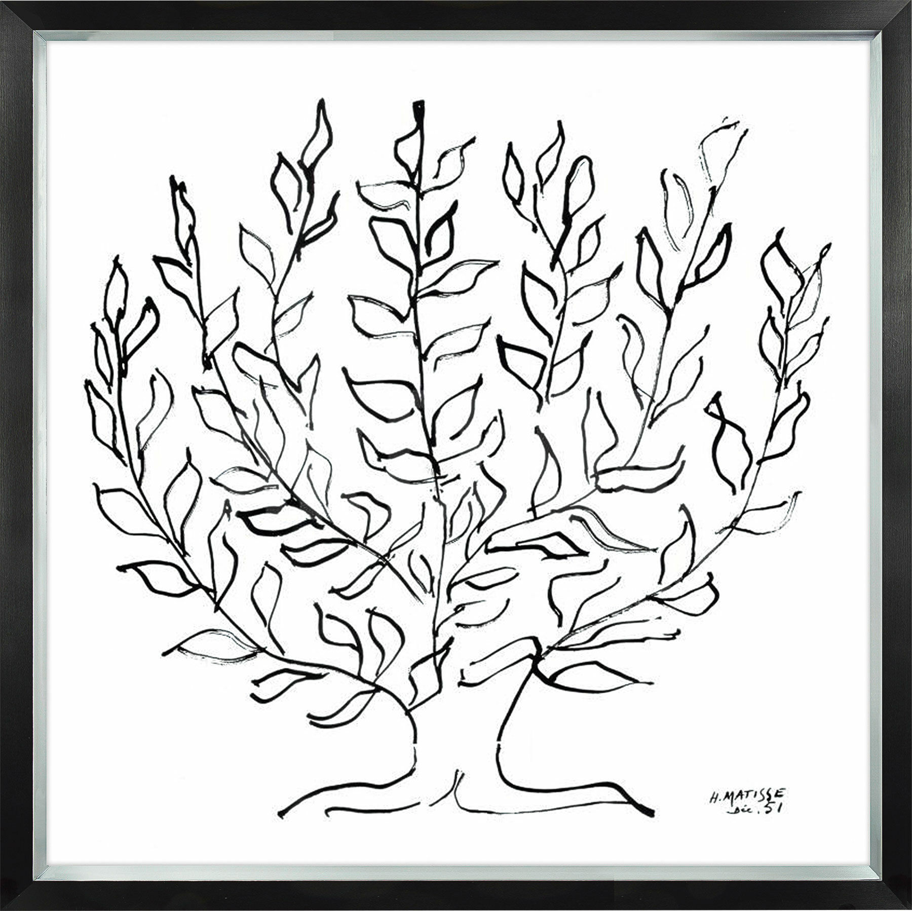 Picture "Le Plantane" (1951), framed by Henri Matisse
