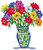 Sculpture sur pied double face "Poppies Vase"