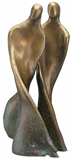 2-delt skulptur "Dancing Couple", bronze von Maria-Luise Bodirsky