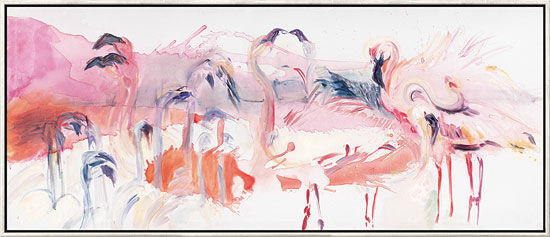 Billede "Flamingoer", indrammet von Daniela Flörsheim
