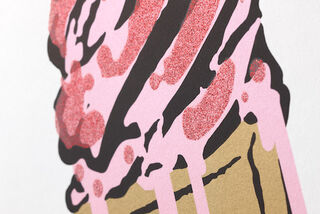 Cuadro "Helado de purpurina rosa" (2015) de ELIOT theSuper