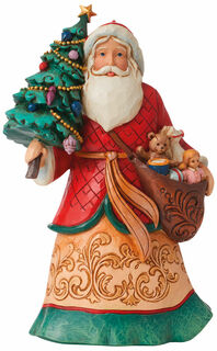 Sculpture "Santa with Christmas Tree", cast