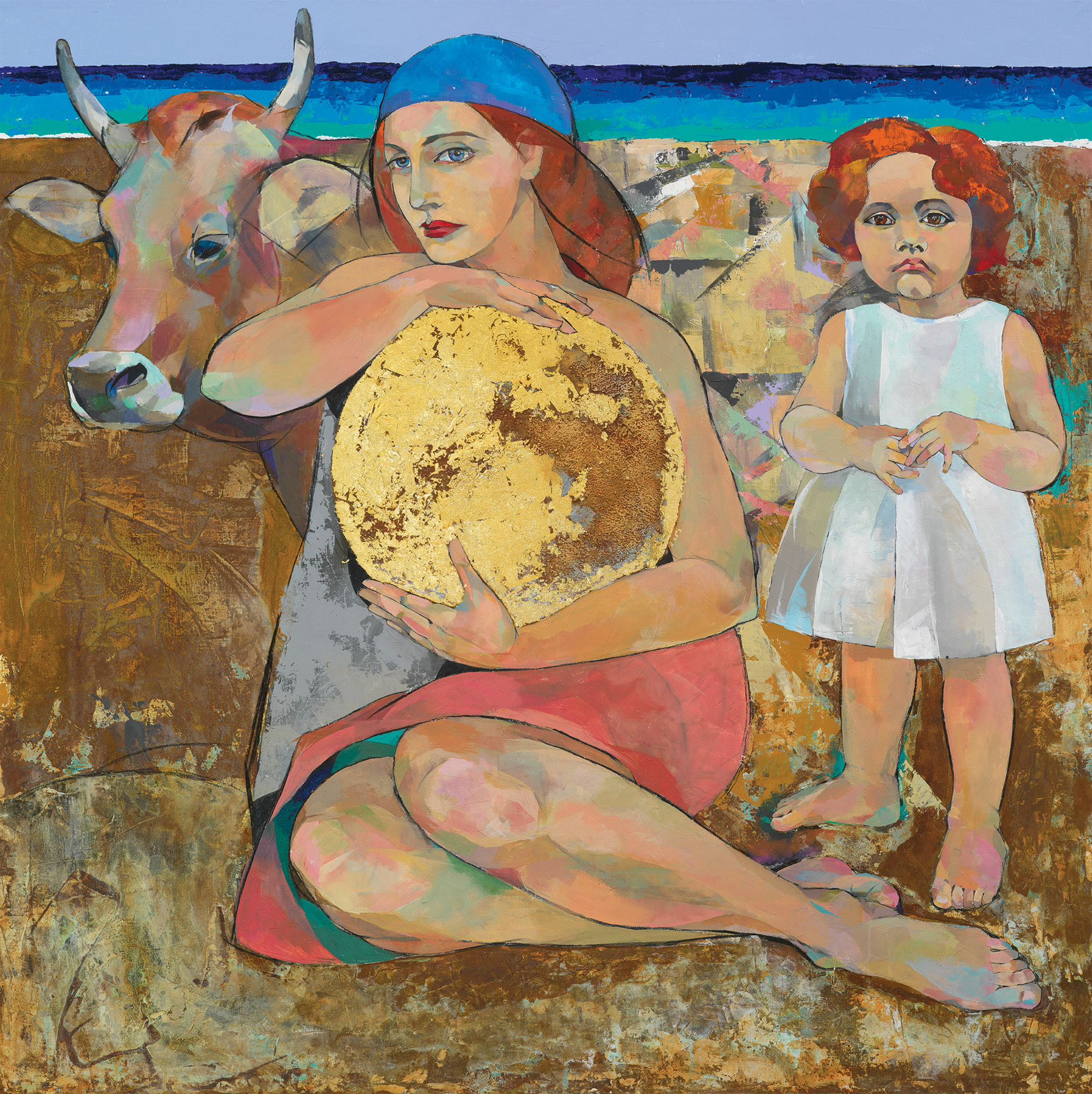 Bild "Judith, die die Sonne hält", auf Keilrahmen von Marina Krasnitskaya