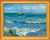 Quadro "Paesaggio marino presso Les Saintes-Maries-de-la-Mer" (1888), versione con cornice dorata