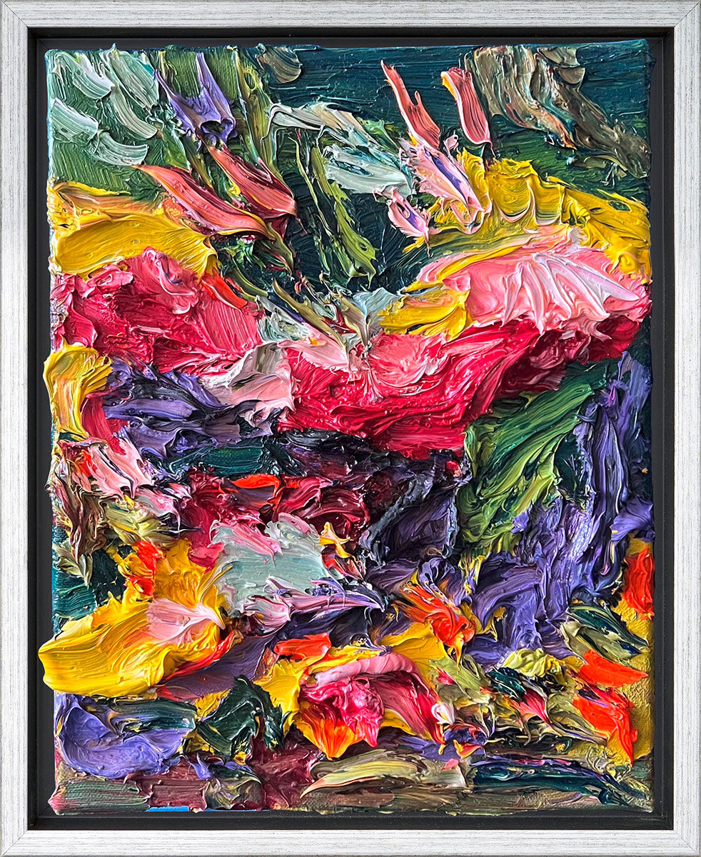Bild "Blumengarten VI" (2023) (Original / Unikat), gerahmt von Ben Kamili