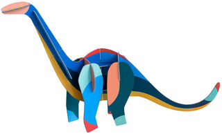 3D object "Giant Diplodocus" made of recycled cardboard, DIY