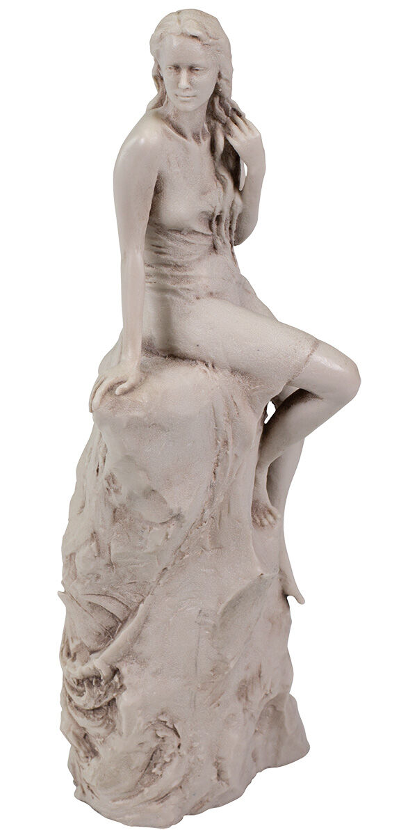 Skulptur "Loreley" (2023), reduktion i kunstmarmor von Valerie Otte