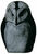 Glass object "Owl Black", large version