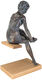 Skulptur "La Scarpa", Bronze auf Holz von Damiano Taurino