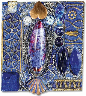Broche "Hommage à Emilie" - d'après Gustav Klimt von Petra Waszak