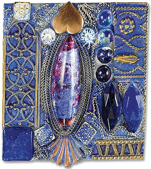 Broche "Hommage à Emilie" - d'après Gustav Klimt von Petra Waszak