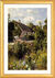 Bild "Blühender Vorgarten" (1933), Version goldfarben gerahmt