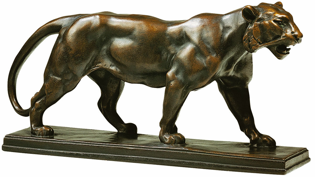 Sculpture "Panthère", version en bronze collé von Antoine-Louis Barye