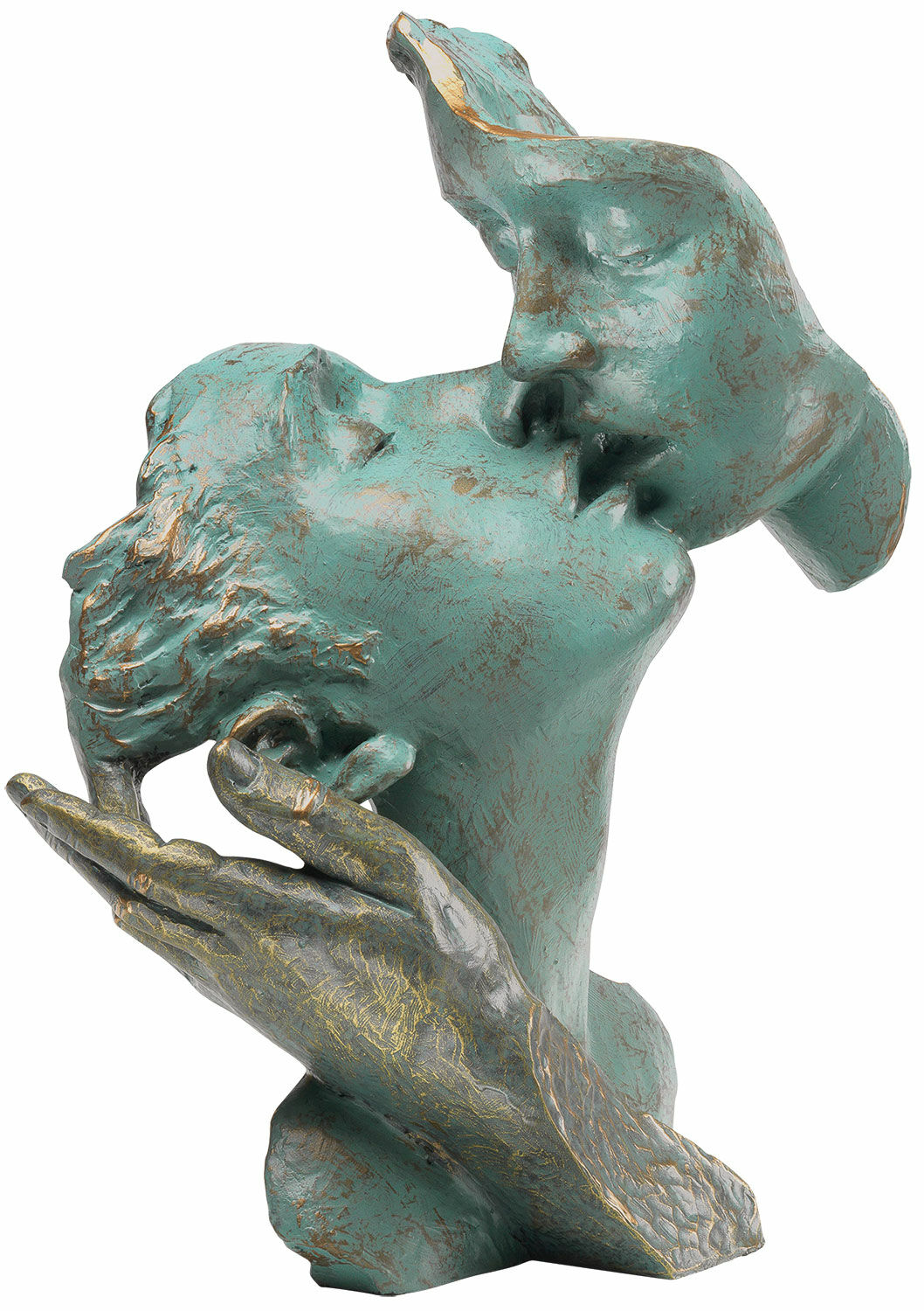 Skulptur "Der Kuss", Kunstguss Steinoptik von Angeles Anglada