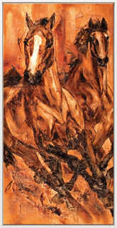 Triptych "Odjezd", zarámováno od Kerstin Tschech