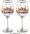 (PM XIX/1) Set of 2 wine glasses "BEAUTY IS A PANACEA - Platinum - White Wine"