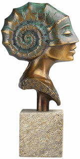 Bust "Head of the Ammonite", bronze version by Michael Becker