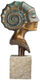 Büste "Kopf der Ammonite", Version in Bronze von Michael Becker