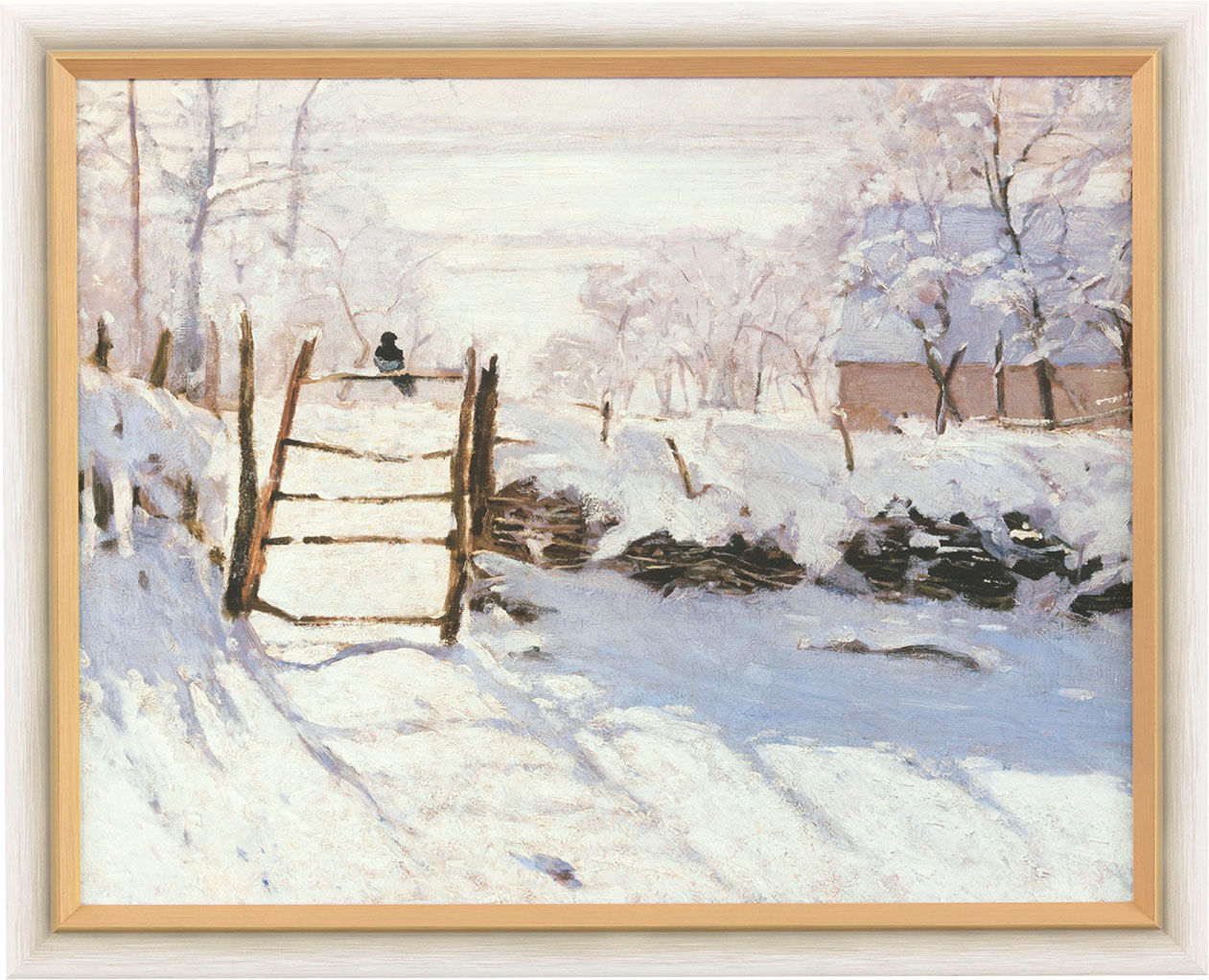 Quadro "La gazza" (1868/69), incorniciato di Claude Monet