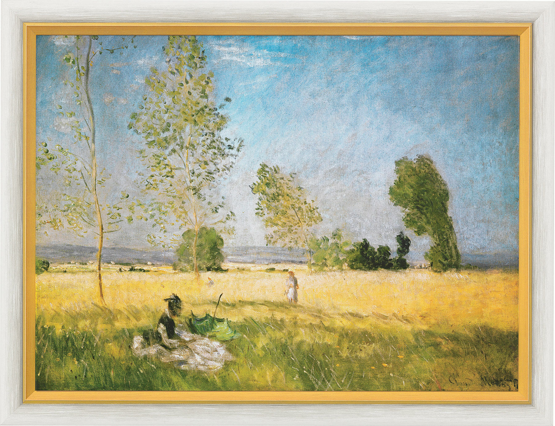 Billede "Sommer" (1874), indrammet von Claude Monet