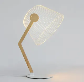 LED-Tischlampe "ZIGGi weiß/braun"