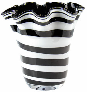 Glass vase "Zebra", black version