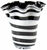 Vase en verre "Zebra", version noire