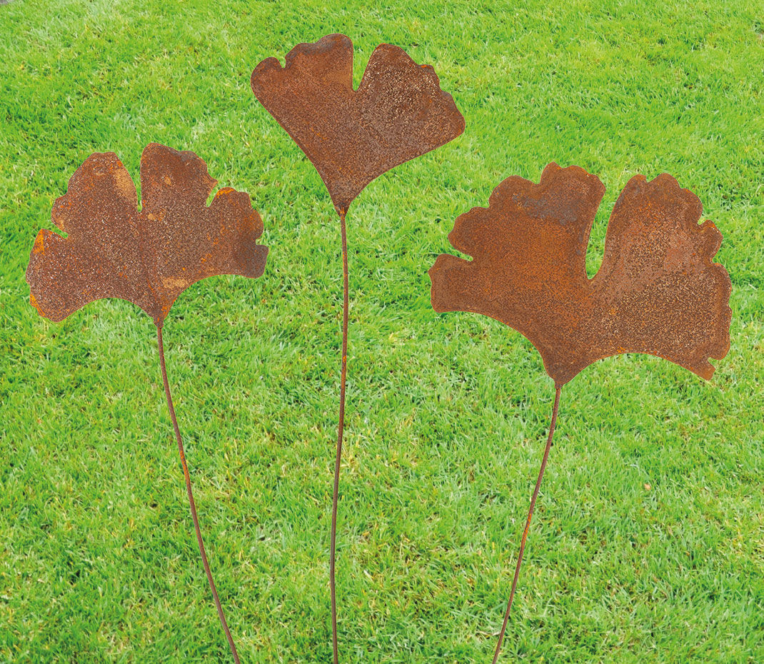 Tuinpaal "Ginkgo Leaf", 3 stuks