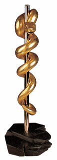 "The Brazen Serpent", gold-plated cast version