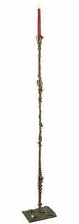 Floor candle holder "Il Fiore dell' Angelo", bronze