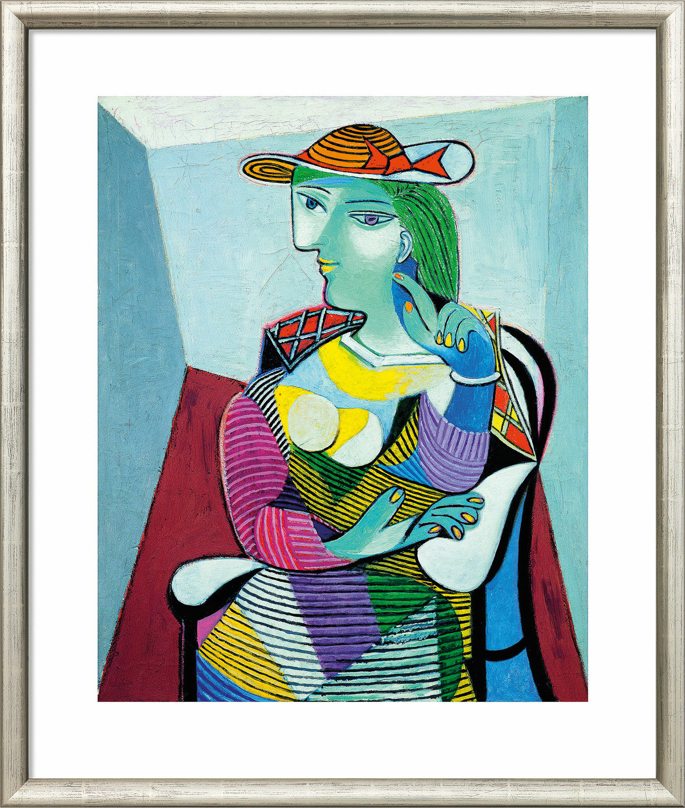 Billede "Portræt Marie-Thérèse Walter" (1937), indrammet von Pablo Picasso