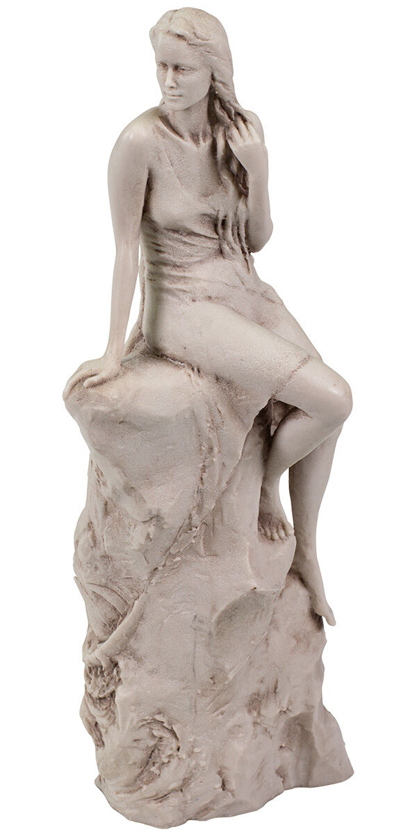 Skulptur "Loreley" (2023), reduktion i kunstmarmor von Valerie Otte