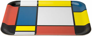 Wooden Tray "Composition with Yellow, Red, Black, Blue and Grey" (1921) by Piet Mondrian