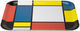 Vassoio di legno "Composizione con giallo, rosso, nero, blu e grigio" (1921) di Piet Mondrian