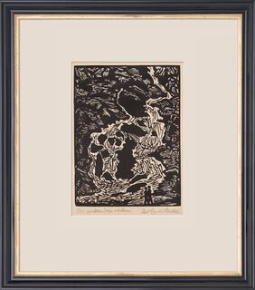 Tableau intitulé « Cascade (24e feuille annuelle) » (1954)