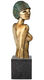 Skulptur "Ammonite mit Maske", Version in Bronze von Michael Becker